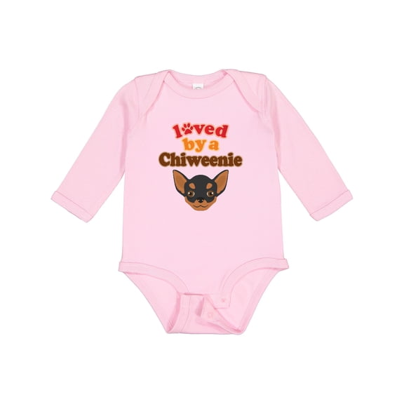 Inktastic Chiweenie Dog Gift Boys or Girls Long Sleeve Baby Bodysuit