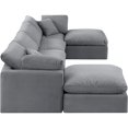 thumbnail image 5 of Meridian Furniture Indulge 129" Velvet U-Shaped Modular Sectional in Gray, 5 of 8