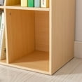 thumbnail image 3 of 6-Cubby Kids Bookcase with Reading Nook and Cushion, Multi-Purpose Storage Organizer for Bedroom, Living Room, Natural, 3 of 5