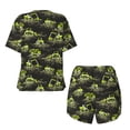 thumbnail image 5 of Kdxio Light Green Excavator Print Pajamas Sets for Women Short-Sleeved Pjs with Lounge Shorts Two Piece Sleepwear S-4XL, 5 of 9