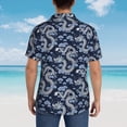 thumbnail image 6 of Daiia Dragon Hawaiian Shirt for Men Gentle Cotton Regular Short Sleeve Casual-Small, 6 of 9