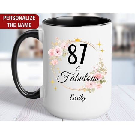 87th Birthday Gift for Her Personalized 87 and Fabulous Gift for 87 Year Old Birthday 87 F
