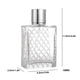 thumbnail image 2 of Botella de perfume Gridas cuadradas portátiles transparente de viaje recargable de vidrio de perfume vacío 100ml Inevent HA029859-00, 2 of 6