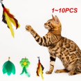 thumbnail image 2 of 1~10PCS Cat Toys Funny Good-looking And Practical Stylish Design Cute Appearance Hanging Bells For Cat Cat Teaser Stick Style A 5pcs, 2 of 6