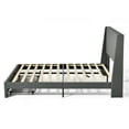 thumbnail image 2 of Homy Casa Cadre de Lit Rembourré avec Rangement pour Chambre, Lit Grand, Gris, 2 of 6