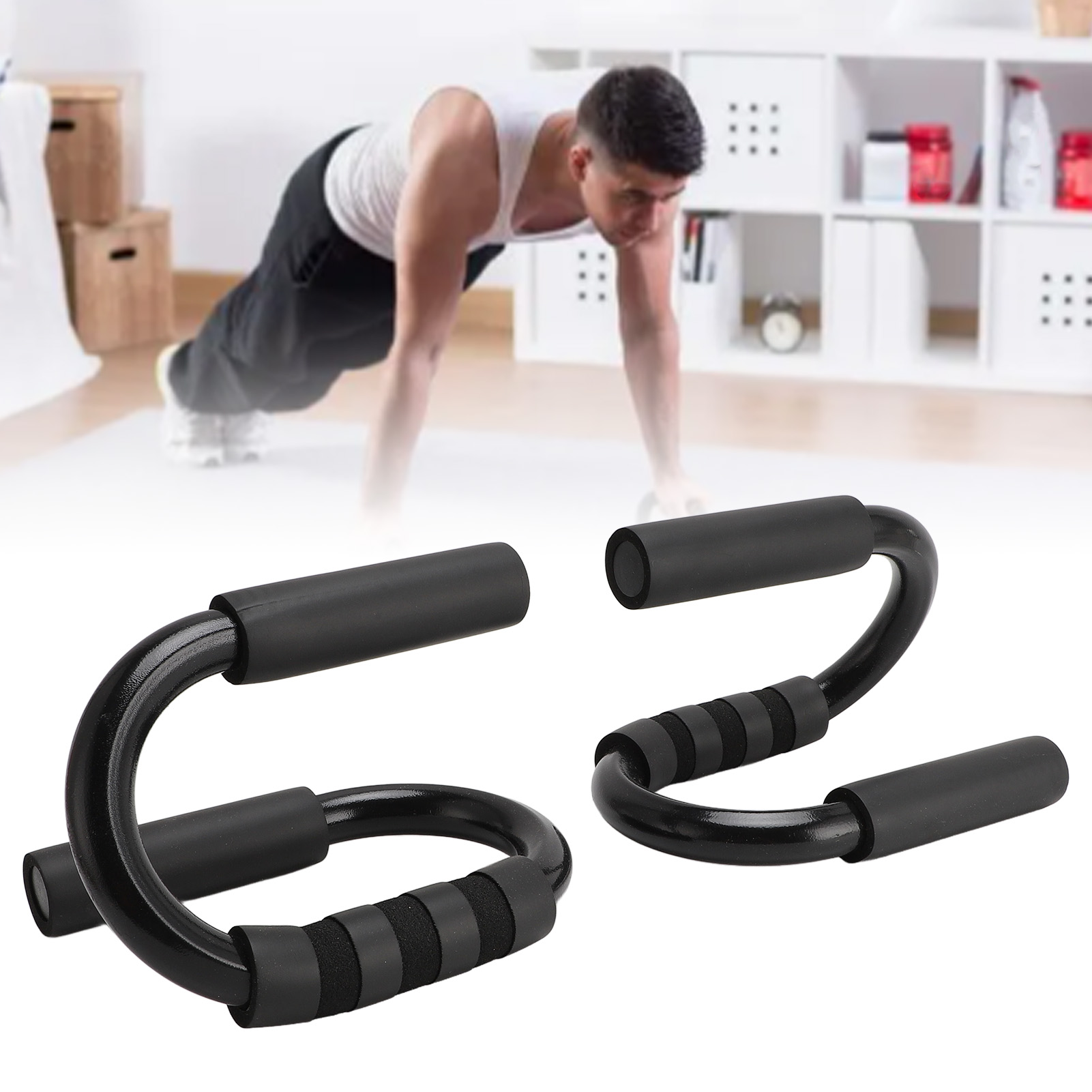 Poignées De Pompes Antidérapantes - 1 Paire Pour Musculation à Domicile, Renforcement Poignets Et Haut Du Corps - 9