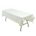 thumbnail image 3 of Efavormart Ivory Polyester Rectangle Tablecloth 60"×84" – Wrinkle-Resistant, Durable Party / Event Table Cover, 3 of 4