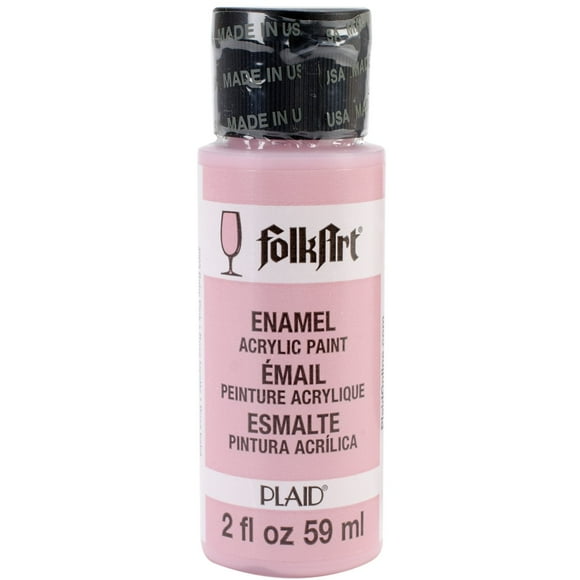FolkArt Enamel Glass & Ceramic Paint in Assorted Colors (2 oz), 4003, Baby Pink