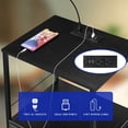 thumbnail image 4 of Oumilen Adult Modern Nightstand with Drawer Bedside End Table with USB Ports and Outlets, Black Set of 2, 4 of 7