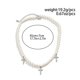thumbnail image 3 of Hiphop Cross Pendant Necklace Simple Choker Pearl Chain Collar Neck Chain Fashion Clavicle Chain Necklace Party Jewelry, 3 of 4