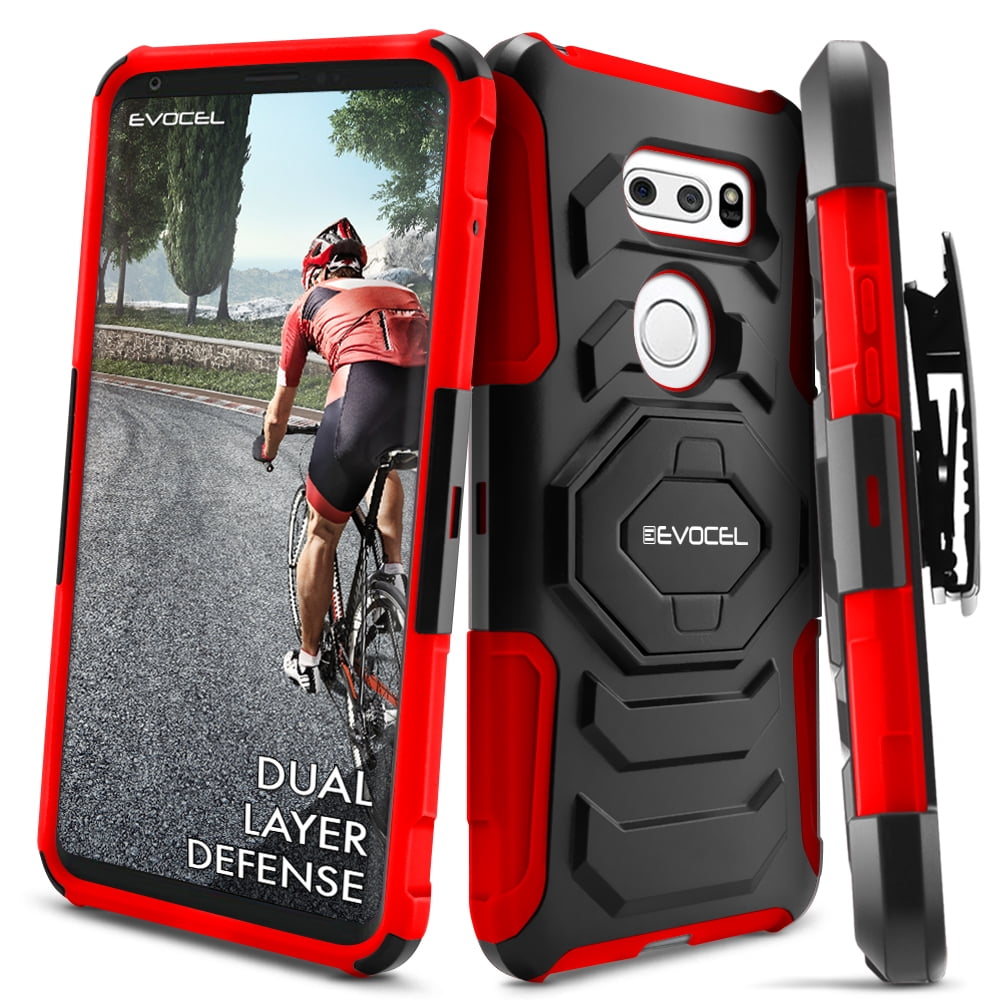 LG V30 Case, Evocel [Belt Clip Holster] [Kickstand] [Dual Layer] New