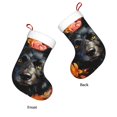 thumbnail image 6 of Cauagu Colorful Floral Black Dog for Christmas Stockings,1-Pack Large Xmas Stocking Holiday and Farmhouse Stocking Fit for Christmas Holiday Party Decoration(17.7*11 Inch), 6 of 7