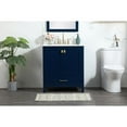 thumbnail image 3 of 30 inch single bathroom vanity in blue with backsplash, 3 of 15