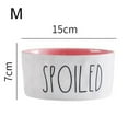 thumbnail image 2 of Cute Ceramic Dog Bowl, Pet Dish for Dogs and Cats, Heavy Pet Bowl,Sip/Savor pink, 2 of 5