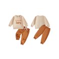 thumbnail image 2 of Cjfdfy Toddler Baby Boy Thanksgiving Outfit Little Turkey Homemade Rolls Print Long Sleeve Sweatshirt And Pants Cute My First Thanksgiving Holiday Fall Winter Outfit 6M-4Y  ﻿, 2 of 9