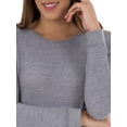thumbnail image 2 of Fruit of the Loom Waffle Thermal Base Layer Top, Black (Women's), 2 of 7