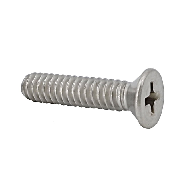 FixtureDisplays® 10-24*7/8" Stainless Flat Head Machine Screws, Full Thread, Phillips Drive, Stainless Steel 18-8, Machine Thread 315147