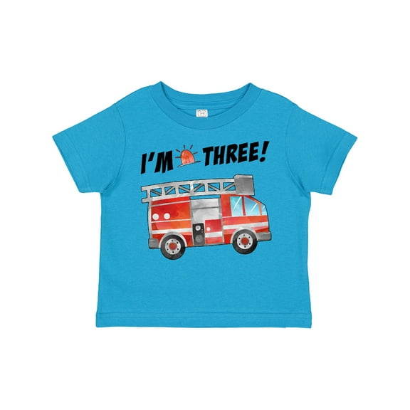 Inktastic I'm 3 Fire Truck 3rd Birthday Boys or Girls Toddler T-Shirt