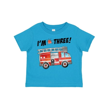 

Inktastic I m 3 Fire Truck 3rd Birthday Gift Toddler Boy or Toddler Girl T-Shirt
