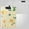 thumbnail image 2 of Cartoon Frogs with Flowers and Leaves Foldable Binder Folder Clipboard with Pen Slot Double Clips A4 Size File Storage, 2 of 8