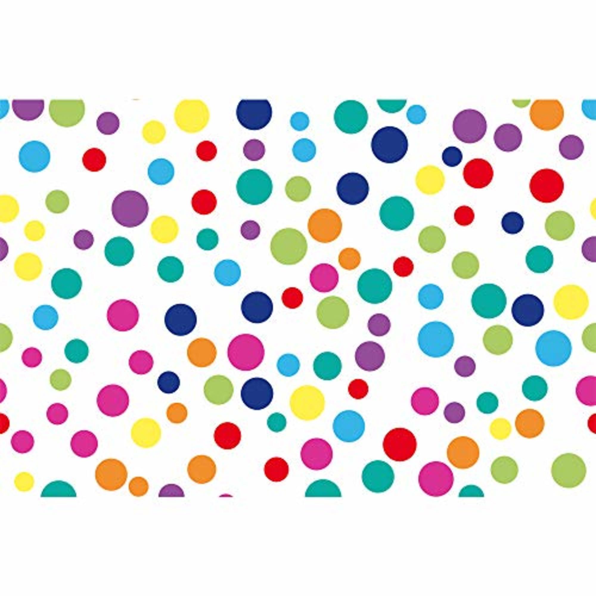 IDEA4WALL 6pcs Colorful Dots Peel and Stick Wallpaper Removable Wall Murals Large Wall Stickers for Home Decoration, 100"x24"
