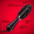 thumbnail image 6 of Revlon One-Step Hair Dryer and Volumizer 4.25" Nylon Hot Air Brush, Ionic, Black, 6 of 6