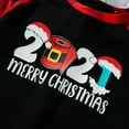 thumbnail image 5 of GRNSHTS Matching Family Pajamas Sets Christmas PJ's Letter Black Long Sleeve Tee and Plaid Pants Loungewear, 5 of 7