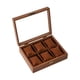 thumbnail image 4 of Caja para relojes, contenedor antipolvo, clásico premium para hombres y mujeres, organizador y soporte 6 ranuras, 4 of 9