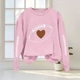 thumbnail image 6 of AKOEE Womens Crewneck Sweatshirts Football Printed Loose Pullover Graphic Sweatshirt Long Sleeve Tops Fall (L, Pink), 6 of 7