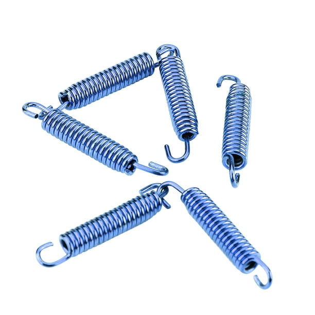 BOROCO 6 Ganchos De Resorte para Tubo De Escape De Motocicleta, Resorte Universal para Tubo De Escape, Gancho De Resorte para Tubo De Escape De Acero Inoxidable para Motocicleta, Scooter, ATV(Azul)