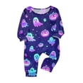 thumbnail image 2 of Mfakffe Halloween Family Matching Loungewear Set Long Sleeve Tops and Pants Sleepwear Ghost and Pumpkin Print Soft Pajamas for Holiday Party, 2 of 5