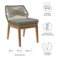 thumbnail image 7 of Modway Wellspring Outdoor Patio Teak Wood Dining Chair in Light Gray Greige, 7 of 7