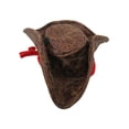 thumbnail image 5 of PMU Caribbean Pirate Costume Tri-Corner Distressed Brown Hat - Costume Accessory, Pack of 1, 5 of 5
