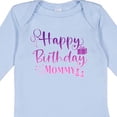 thumbnail image 4 of Inktastic Purple Happy Birthday Mommy Boys or Girls Long Sleeve Baby Bodysuit, 4 of 5