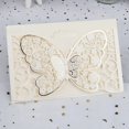 thumbnail image 2 of Tarjeta de invitación de boda cortada con láser de mariposa, recuerdo de fiesta personalizado, aniversario de compromiso, decoración de boda, 1 pieza, 2 of 4