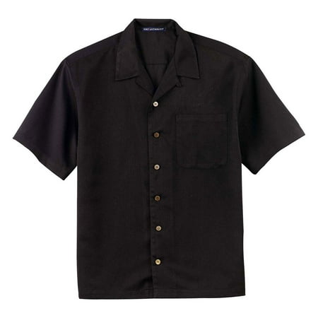 Open Collar Shirt - Port Authority Men's Perfect Open Collar Camp Shirt