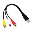 thumbnail image 2 of YIGSECU USB Male to 1P End Female Video Cord Wire Converter Cable HDTV Televisions Connection Line 1 to 3 Splitter Cord, 2 of 6