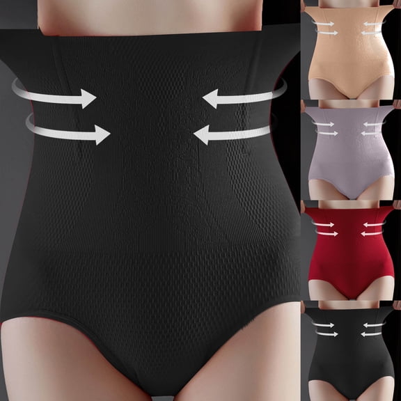 Naittoop Womens High Waisted Panties Waist Trainer Tummy Control Body Shaper Briefs Butt Lifter Slimming Seamless Shapewear