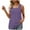 Purple, variant on Htigea Square Collar Casual Tank Summer Casual Fashion Camping Seaside Party Sleeveless Tank Women's Mother Top Gray,3XL