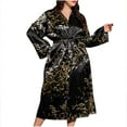 thumbnail image 5 of JUSLIO Nightgowns for Women Floral Print Robes Long Sleeve Pajama Classic Collar Sleepwear Silk Nightgown Sleep Dress Nightgowns Loungewear, 5 of 5