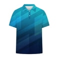 thumbnail image 6 of Dolkfu Shirts Men Striped Collared Athletic Golf Shirts Button Short Sleeve Fishing Polos for Men L, 6 of 7