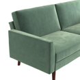DHP Jules Sofa Bed in Velvet, Light Green