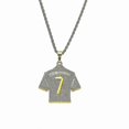 thumbnail image 1 of Collar de camiseta de Ronaldo número 7 para hombre shaofei dorado con incrustaciones de diamantes 75 cm, 1 of 5