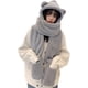 thumbnail image 2 of Conjunto de invierno para mujer, gorro cálido, bufanda, conjunto de guantes con forro polar, conjunto de gorro de felpa grueso para mujeres y niñas, 2 of 3