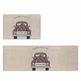 thumbnail image 2 of Fall 2 Pieces Non-Slip Kitchen Mat Set Brown Trucks Ball Maple Leaves Thanksgiving Soft Door Mat with Rubber Backing,Dirtproof Rugs for Entrance Doorway 18x30in+18x48in, 2 of 9