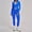 Blue, variant on Workout Sets for Women 3 Piece Long Sleeve Zip Up Jacket, V-neck Cami Tank Top, High Waisted Leggings Gym Athletic Sets