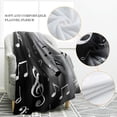 thumbnail image 3 of Music Note Blanket Print Throw Black Blanket Soft Comfortable for Music Lover Gift Sofa Chair Bed Office 50"x60", 3 of 6