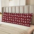 thumbnail image 2 of Fotbe Snowflake red plaid Funda para Almohada Corporal con Diseño, Funda de Microfibra Ultrasuave de 20x54 Pulgadas, Ropa de Cama Elegante, 2 of 7