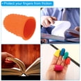 thumbnail image 5 of Uxcell Rubber Finger Tips Silicone Thumb Fingertip Protector Covers Guard Pads Thimble Grips Orange XS Size 10 Pack, 5 of 5