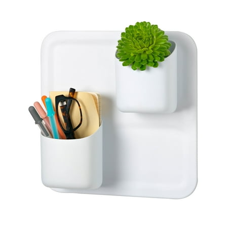 UPC: 0853564004195 | Perch by Honey-Can-Do 3-Piece Wall Mount Organizer Starter Kit  White